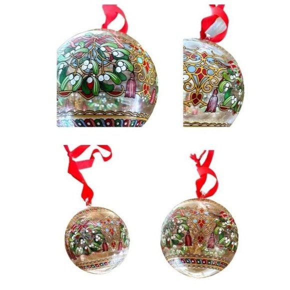 New Hutschenreuther Crystal Ball Christmas Ornament 1996 Art Deco Floral… - Picture 11 of 12